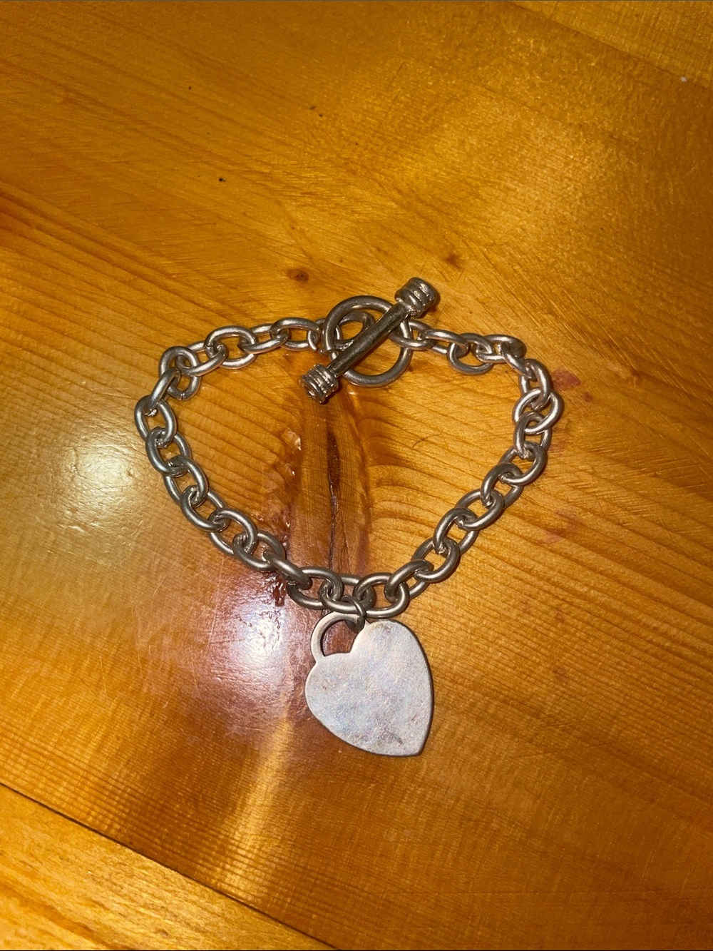 Heart Link Bracelet in Silver for Women